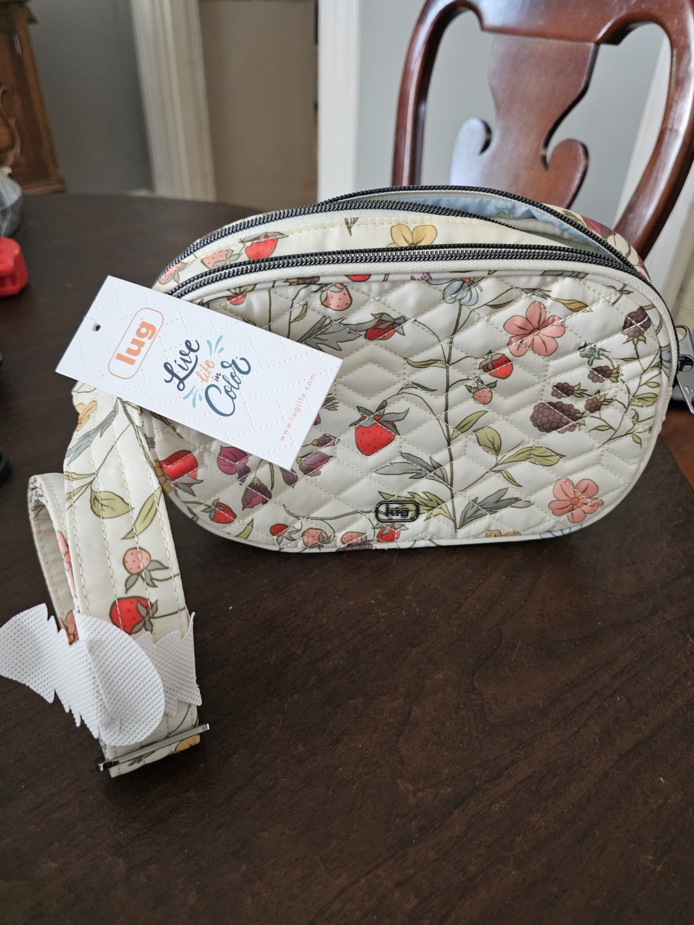 Brand New With Tags (NWT) Lug Comet Crossbody Bag in "Berry Fields"
